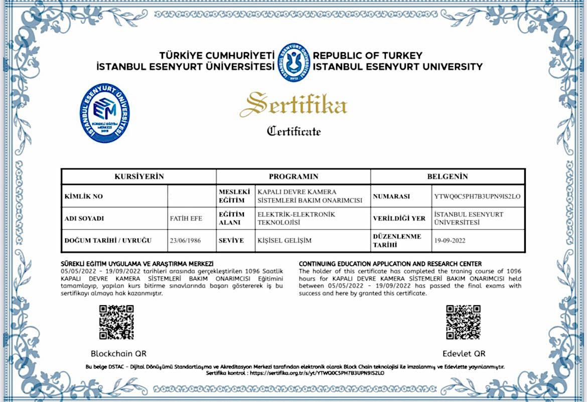 Secure Bilgisayar Sertifikalar