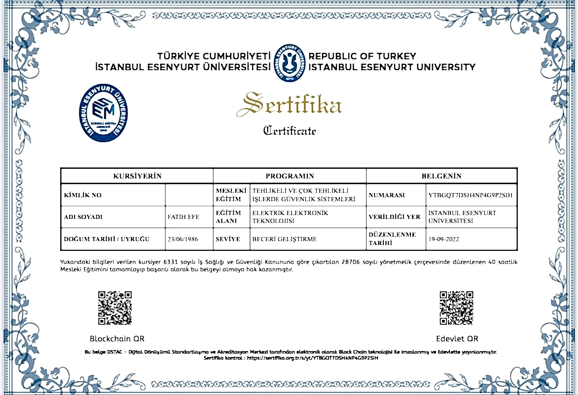 Secure Bilgisayar Sertifikalar